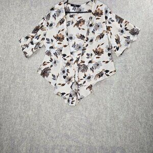 BKE Boutique Womens Floral Cardigan Size S Polyester Light Drape Open Front